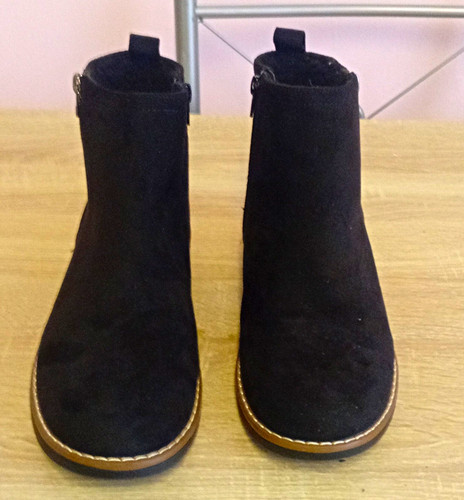Peacocks black faux suede - peacocks,