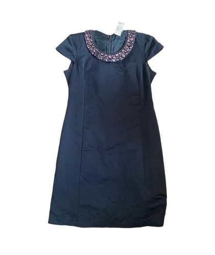 Maxmara navy dress jewelled - navy,