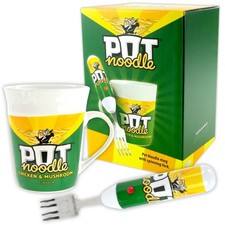 Kimm & Miller Pot Noodle Spinning Fork & Mug Gift Set - Funny Novelty Gifts f...