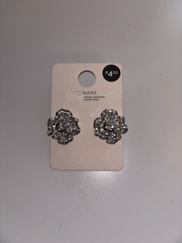 Silver flower earrings new - flower,