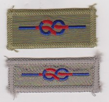 UK Boy Scouts two varieties of GILT CROSS Gallantry Award uniform knot badge