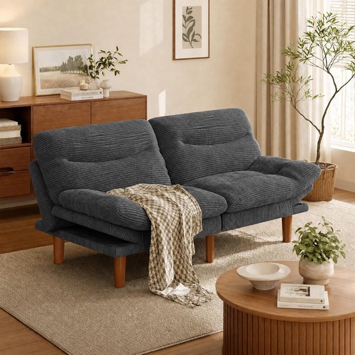 Corduroy futon sofa bed - futon,
