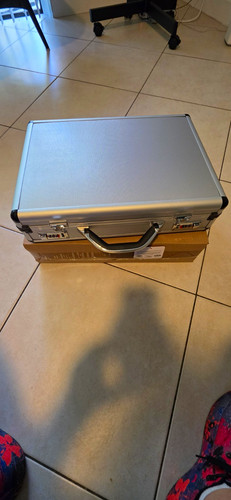 Silver aluminum hard case - silver,