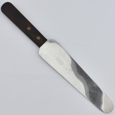 Vintage Pedigree Wide Palette Knife Sheffield Stainless England Dark Wood Handle