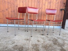 Chair Chrome Dining Chair 70s Vintage Space Age Side Chair Vinyl Retro