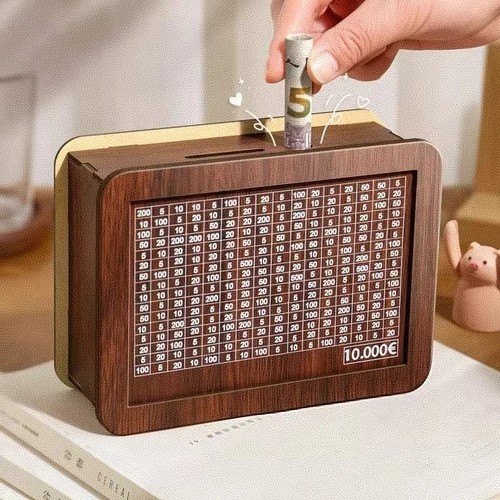 Savings challenge wooden - savings,