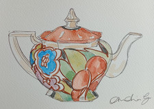 Watercolour painting Deco
