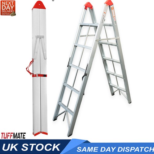 Folding step ladder folds - step, in