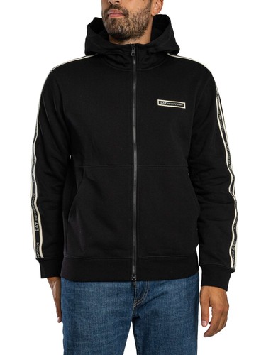Ea7 box logo zip hoodie - box,
