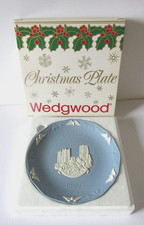 Wedgwood Jasper Ware Christmas Plate 1990 Durham Cathedral