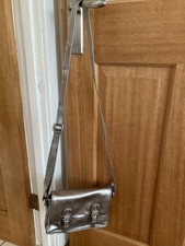 Amanda Lamb Silver Leather Crossbody Handbag