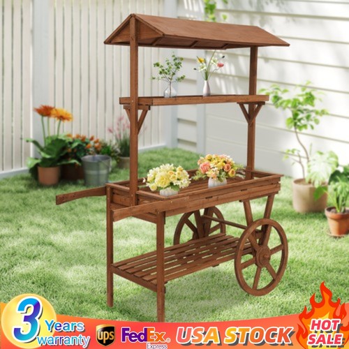 Retro wooden rolling table - rolling,