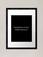 Stepping on a Lego builds