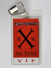 Iron Maiden Blaze Bayley Pass Original VIP Used Laminate X Factor Tour 1995/6