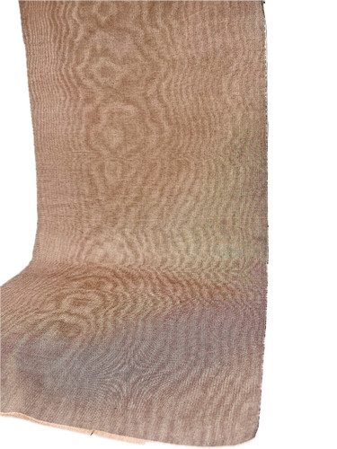 Brown silk moire fabric - fabric, by