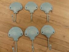 6 Scallop Sea Shell Coat Hook