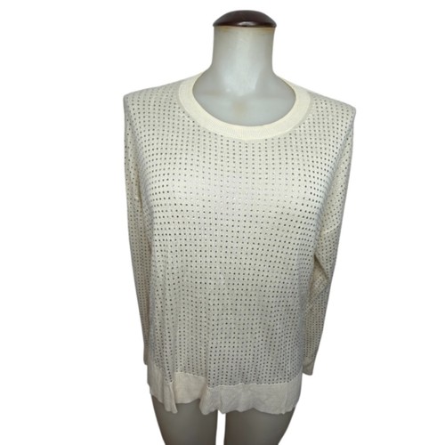 Thin cream sweater with - thin,