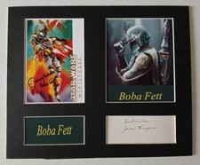 JEREMY BULLOCH & JASON WINGREEN SIGNED BOBA FETT DISPLAY - UNFRAMED