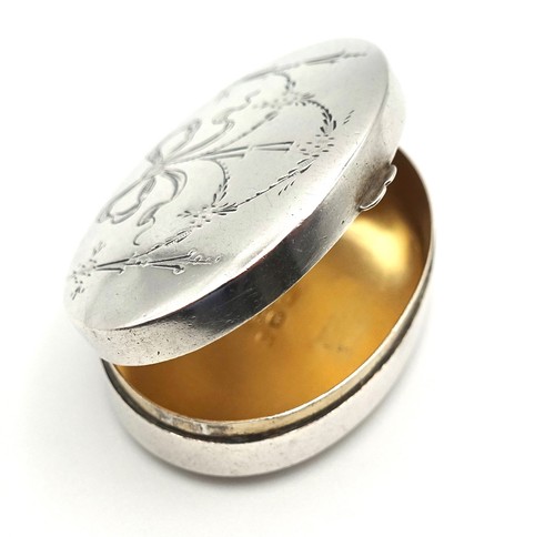 Antique sterling silver pill - silver,