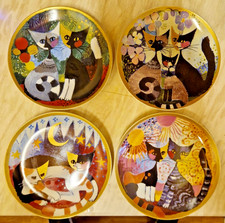 Roswita Wachtmeister - 4 Cats Collectors Plates, Cats of Rosina