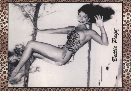 Bettie page pin postcard - bettie,