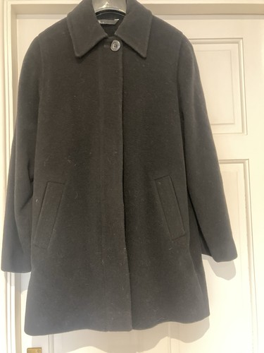 Ladies black wool coat size - black,