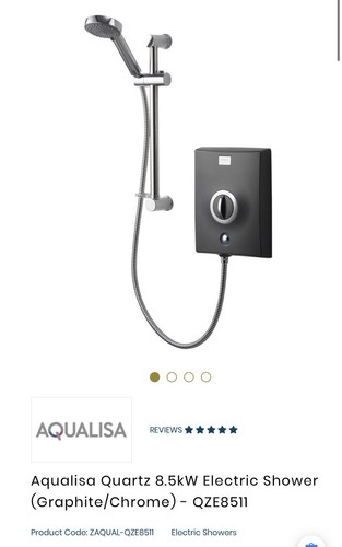 Aqualisa quartz 5kw electric - quartz, 8.5kw