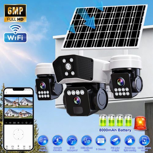 6mp solar security camera wifi - solar,