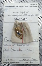 Genuine 1971 Vintage British Army Inspectorate of Stores Metal Badge Sample Card