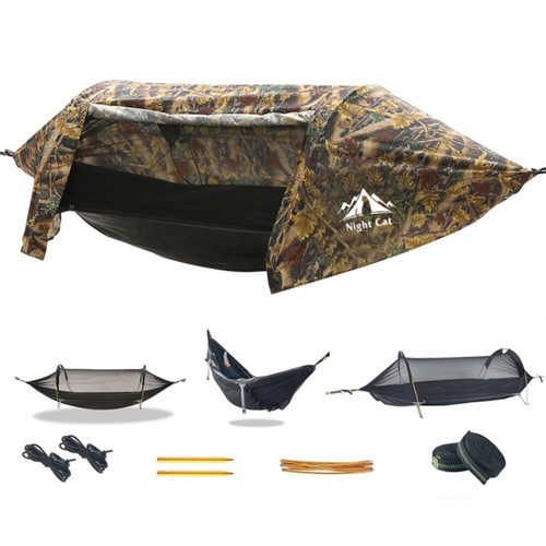 Night cat hammock tent - night,