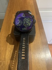 Diesel Mr Daddy DZ 7127 - Blue Dial Stainless Steel Leather Strap