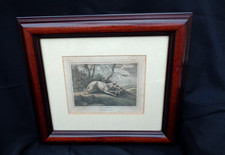 19th Century Framed copper Engraving, “The Lurcher”  William Samuel Howitt  Rare