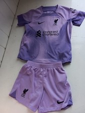 Liverpool FC 22/23 Kids Lilac Goalkeeper Kit (Size: 104cm-110cm) BR