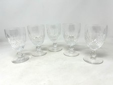 Quality Waterford Crystal - Colleen Pattern Water Goblets Wine Classes x5 12cm