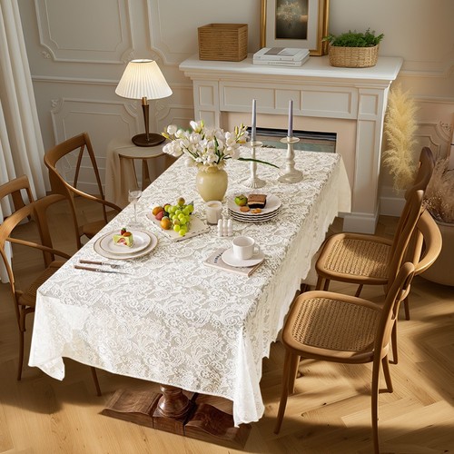 Florals embroidery lace table - florals,