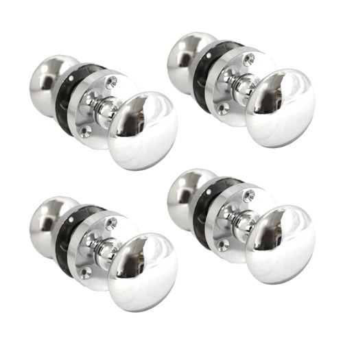 Chrome door knob - chrome, round