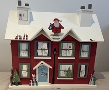 John Lewis Christmas Festive Wooden Advent Calendar House - Excellent Condition
