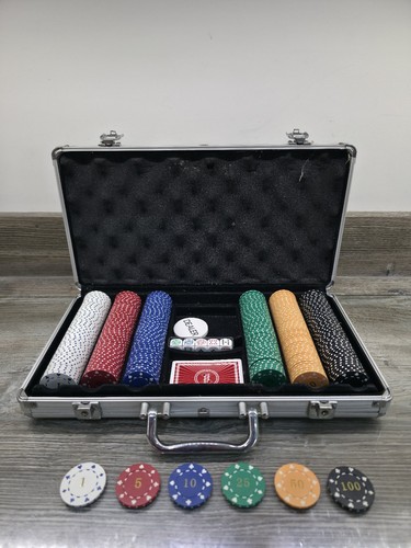 Poker chip set - chip, in