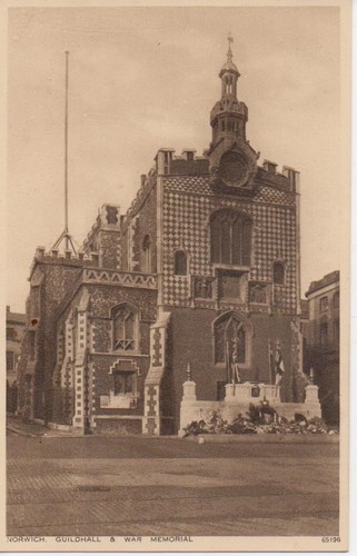 Norwich guildhall and - guildhall, war