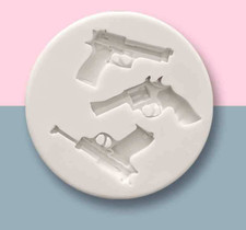 Gun silicone fondant mould - gun,