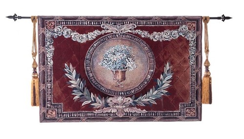 French aubusson vase flowers - vase,