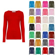 Womens Long Sleeve Round Neck