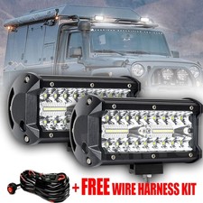 2x 7inch LED Work Light Bar