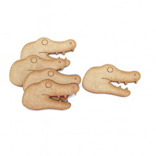 Alligator Head MDF Craft Shapes Animals Decor DIY Wooden Ornaments Blanks