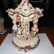 Victorian Collection 'Funfair' Revolving Gallopers Musical Carousel