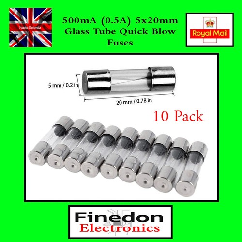 10x 500ma 5x20mm - 0.5a,