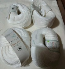 4x 50g Aldi Linen Yarn White