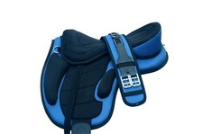 Comfortable Synthetic Freemax Treeless Horse Blue Saddle Lightweight Flexible