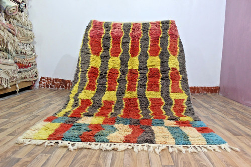 Handmade moroccan wool rug - handmade,