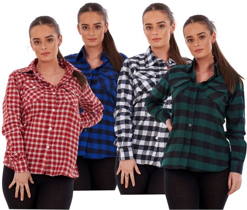 Ladies casual flannel shirts - casual,
